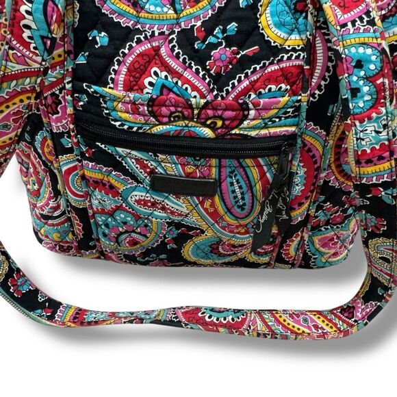 Vera Bradley Large Quilted Shoulder Bag Vibrant Paisley Print - Picture 8 of 10